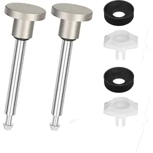 2 Set Tub Spout Diverter Repair Kit, Bathroom Shower Bathtub Leaky Faucet Repair Replacement Parts, Includes 2 Diverter Valve Stems, 2 Gates Seals and 2 Cups (Brushed Nickel)