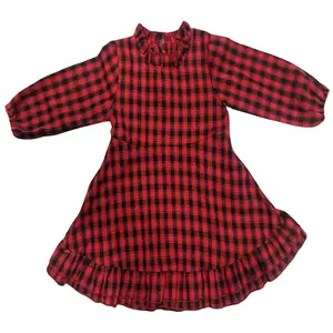 Red and Black Plaid Dress