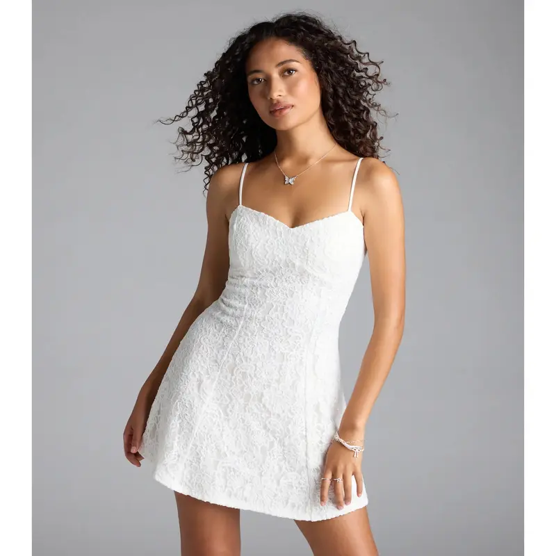 lacey short white dress - TikTok Shop