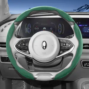 For GWM ORA Alcantara Suede Steering Wheel Cover New Sporty Design Segmented Non-slip Quick install Ultra-thin Suitable For Good Cat/Funky Cat/03/Lightning Cat/07 Black Brown Mocha brown Orange Red Green