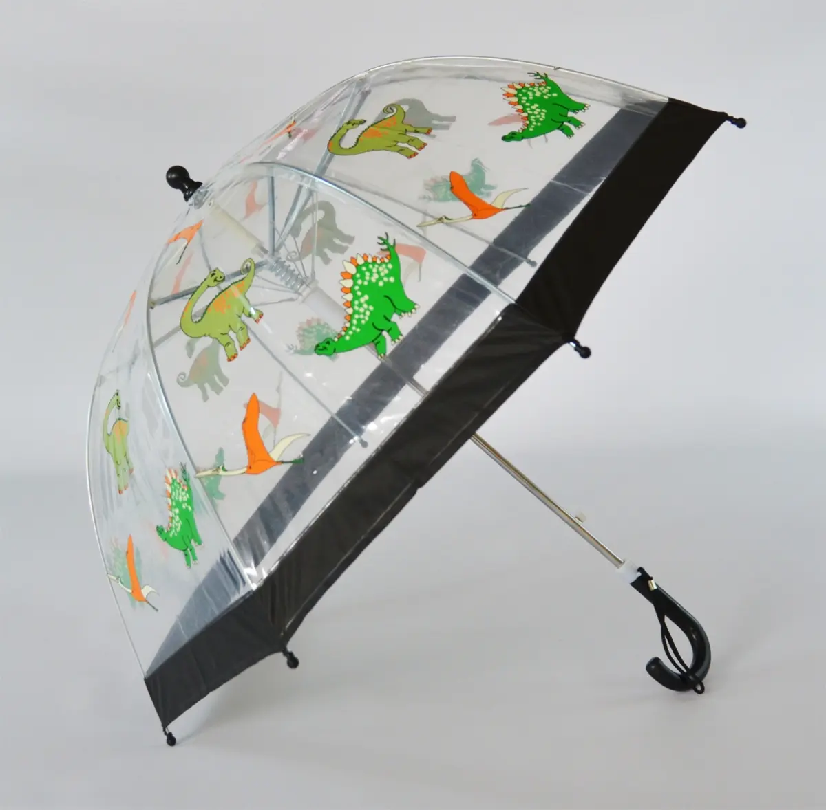 212 MAIN Child-Sized Clear Dinosaur Umbrella - Size 1, Light, Easy-Open, Folding, Waterproof Umbrella