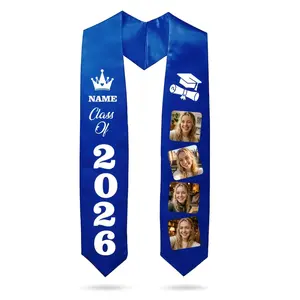 Personalized Graduation Sashes And Shawls; Custom Photo/Name/College/High School Graduation Sashes; Personalized Multi-Color Photo Graduation Sashes; Graduation Gifts for The Class of 2026; Honorary Sashes