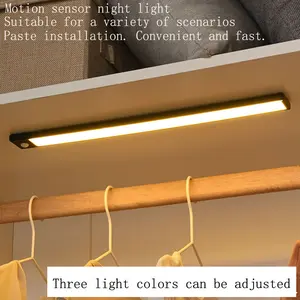 T6024-1 LED Charging Motion Sensor Light Strip, Ultra-Thin Wireless Cabinet Lamp, Self-Adhesive Installation, Smart LED Long Strip, Multifunctional Lighting