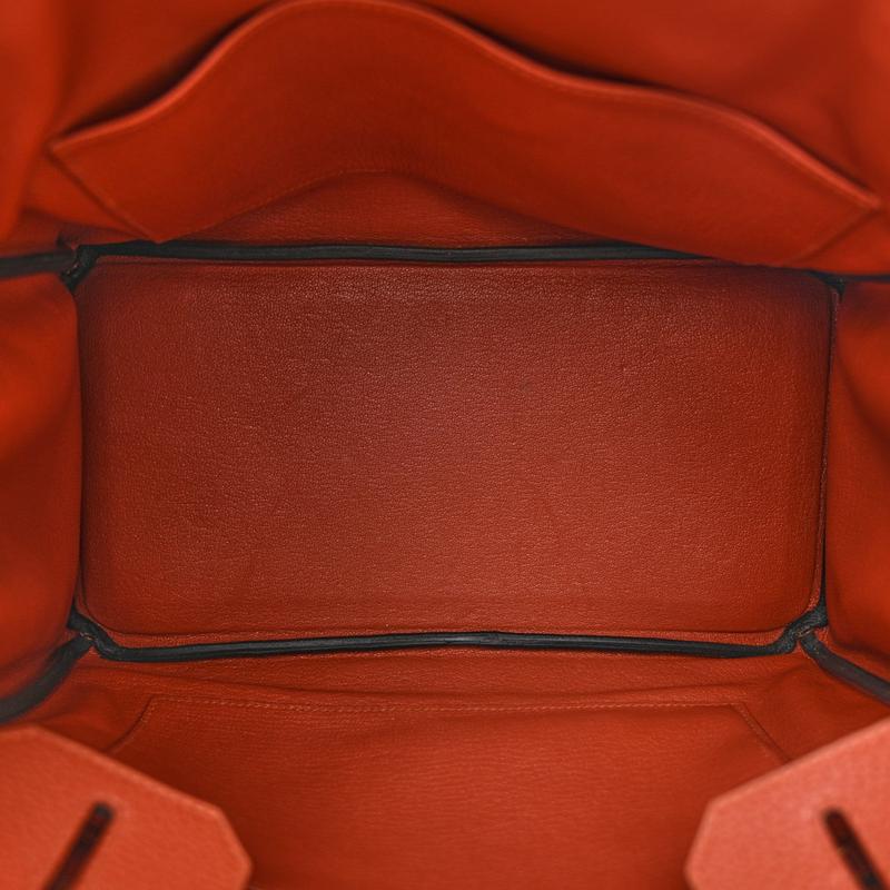 Pre-owned HERMÈS Leather Travel Bags Togo Birkin 30 Cuivre