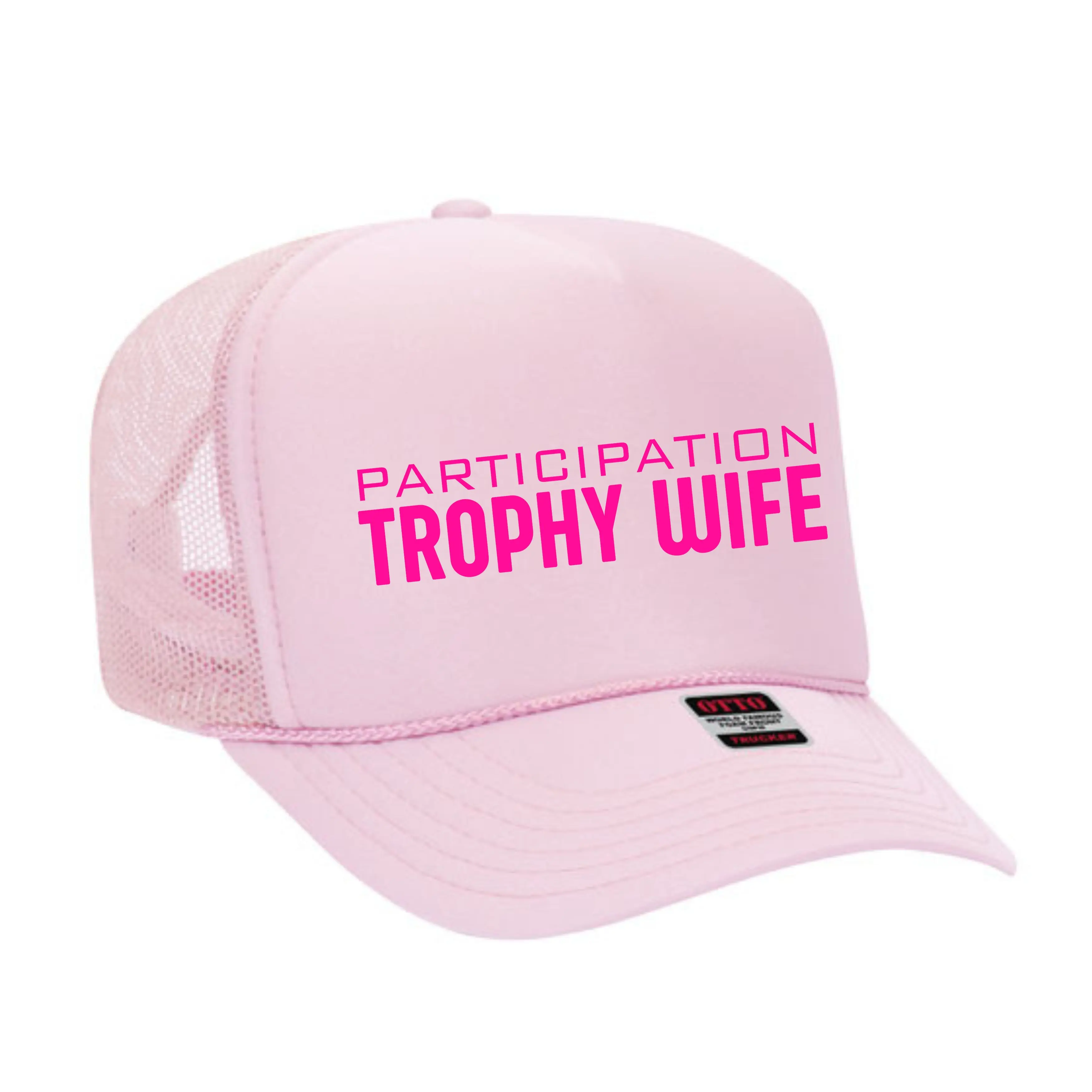 Otto Funny Participation Trophy Wife Trucker Hat - High-Profile Foam Front, Breathable Mesh Back, Adjustable Snapback