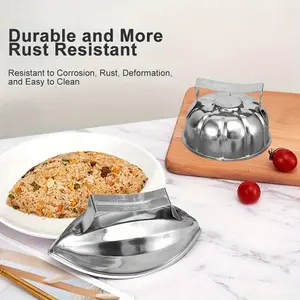1 Rice and vegetable roll rice bag mold, stainless steel rice and vegetable roll mold, with handle, portable