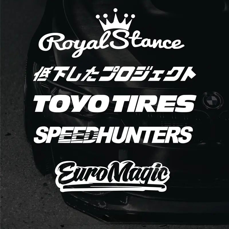 Car Front and Rear Windshield Jdm Logo Refit Sticker Scratch Auto Body Styling Decor for BMW E46 E90 E60 F30 F10 Car Accessories