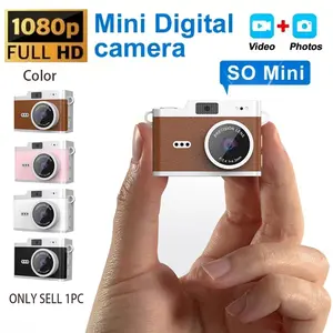 Vintage Mini Beginner Digital Camera with 0.96-Inch IPS Screen and LED Fill Light, Perfect for Daily Use, Travel, Video Blogging, Photography Enthusiasts