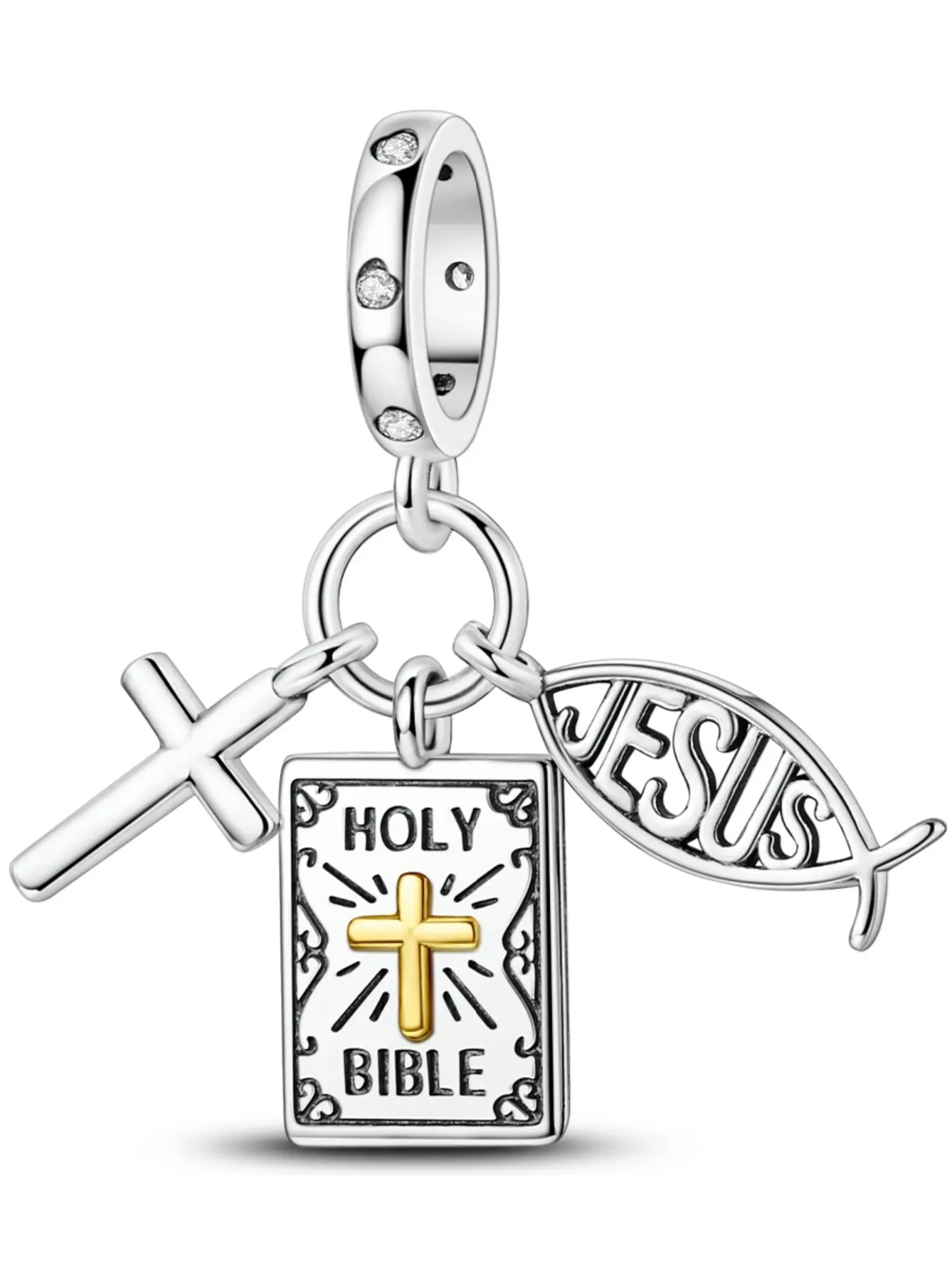Original Bible Cross Pendant Necklace, Ideal DIY Jewelry Accessory, Perfect Birthday Gift for Women, All Seasons Wear