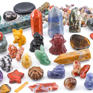 Star gate Higher Crystal Carving Confetti Set with Towers Spheres Carvings Bracelets Pendants Tumbles Chips for Healing and Decorative Appeal