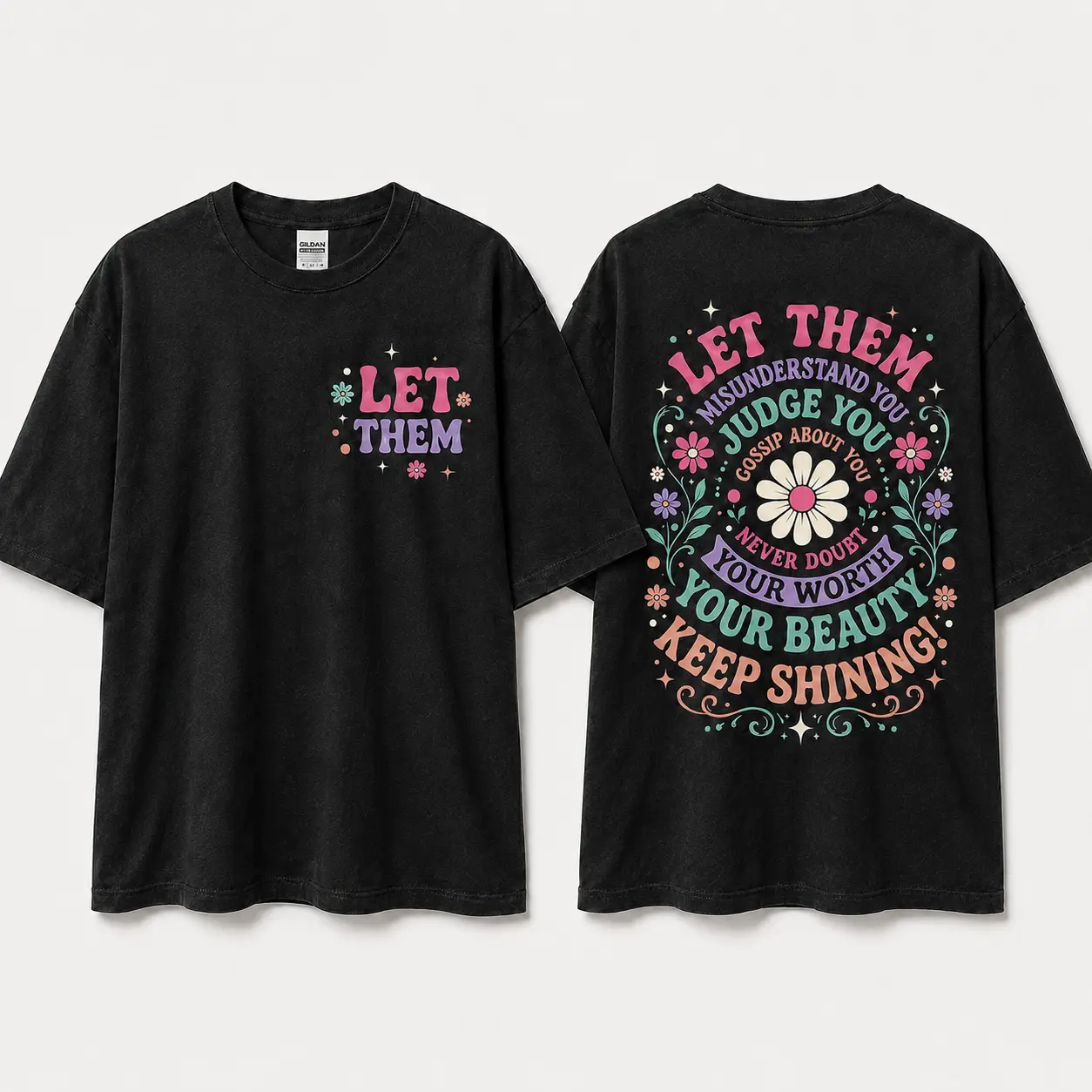 Floral Motif and Motivation Combined – Your New Inspirational T-Shirt Top Menswear Tshirt