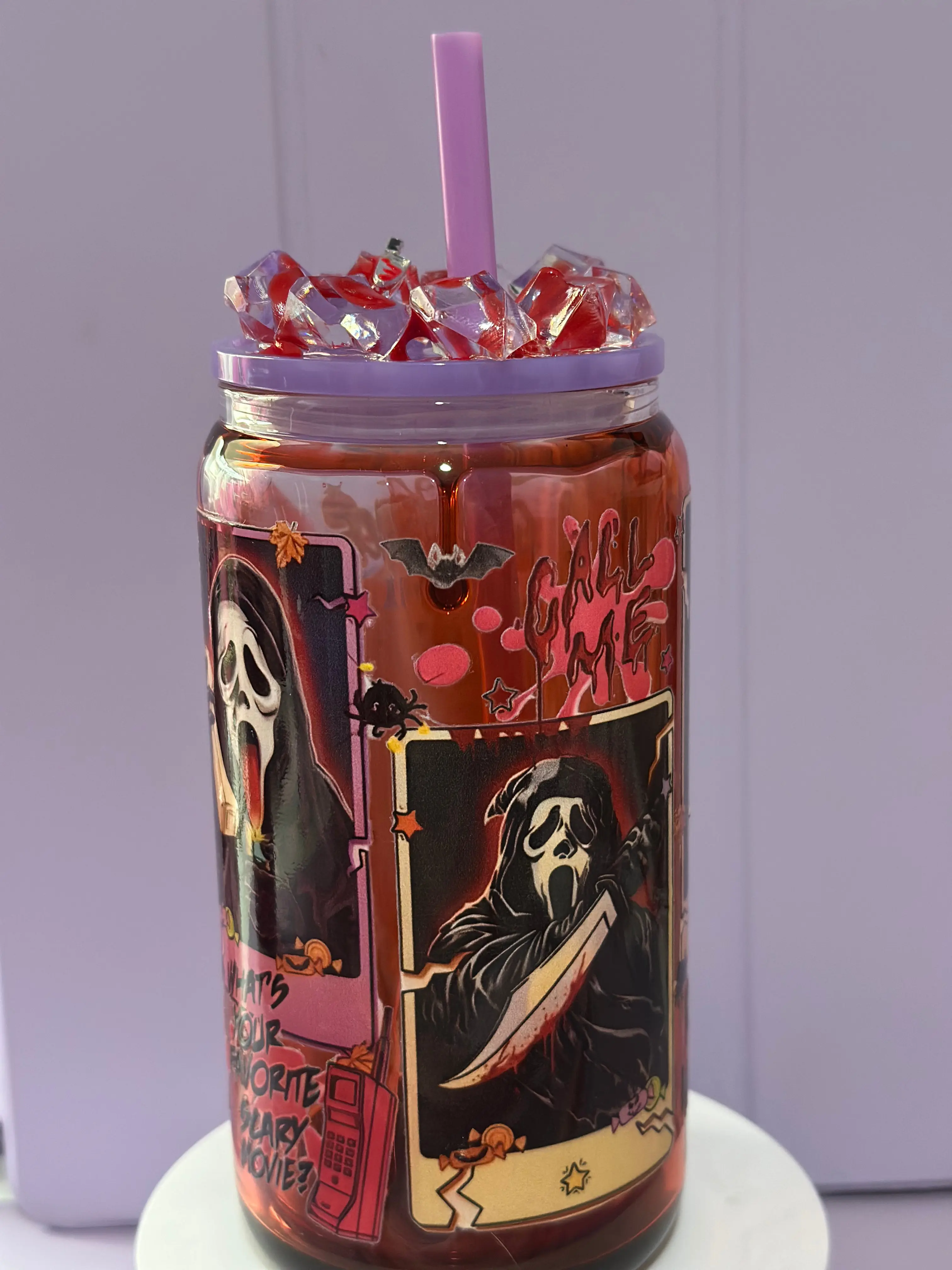 Ghost Face Halloween Horror Snow Globe Cup – 16oz Ghost Face Halloween Horror Snow Globe Cup – 16oz