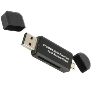 SANOXY Micro USB OTG to USB 2.0 Adapter SD/Micro SDCard Reader with Standard USB Male High-Speed Transfer 480Mbps Plug & Play Durable ABS Material