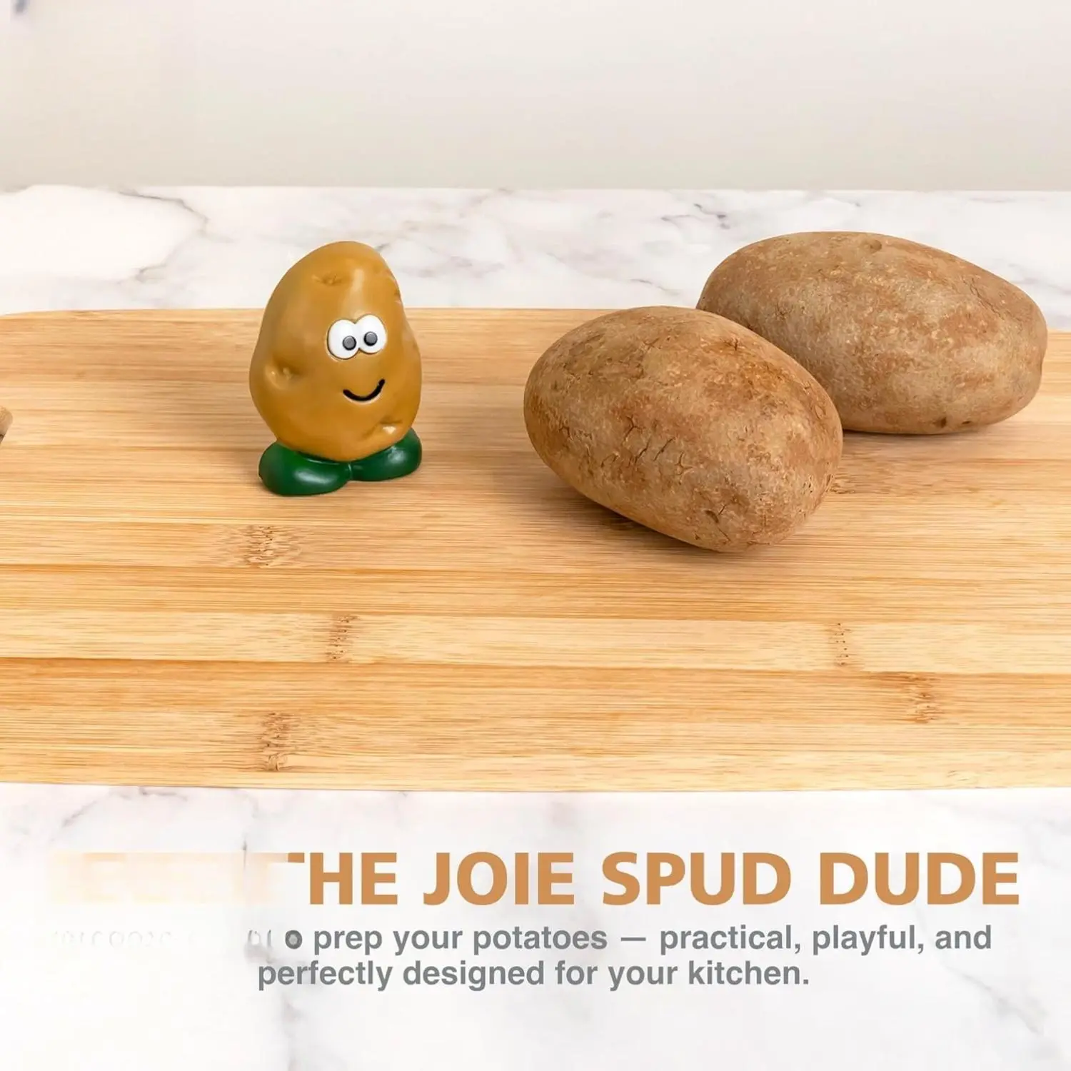 Spud Dude Potato Brush - Vegetable & Fruit Scrubber, Produce Cleaner, Dishwasher Safe, BPA-Free, Nylon Bristles, Fun Kitchen Gadget Cleaning Plastic