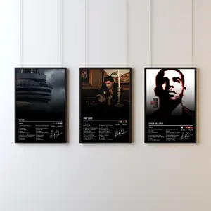 Drake Album Cover Posters | Bundle Set of 3, No Frame