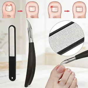 2-Piece Professional Nail Clipper Set, Ergonomic Design for Thick Nails, Heavy-Duty Curved Blade, Ideal for Ingrown Nails