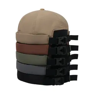 Japanese Style Quick-Dry Soft Top Landlord Hat Workwear Unisex Outdoor Breathable Hipster Hat with Buckle Elastic Adjustment Closure Hat