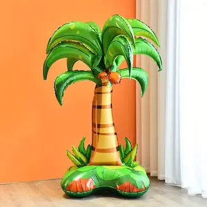 2-Pack Giant Palm Tree Balloons, 3D Design, Perfect for Birthdays Weddings Hawaiian Parties, Summer Theme Decorations, Aluminum Foil