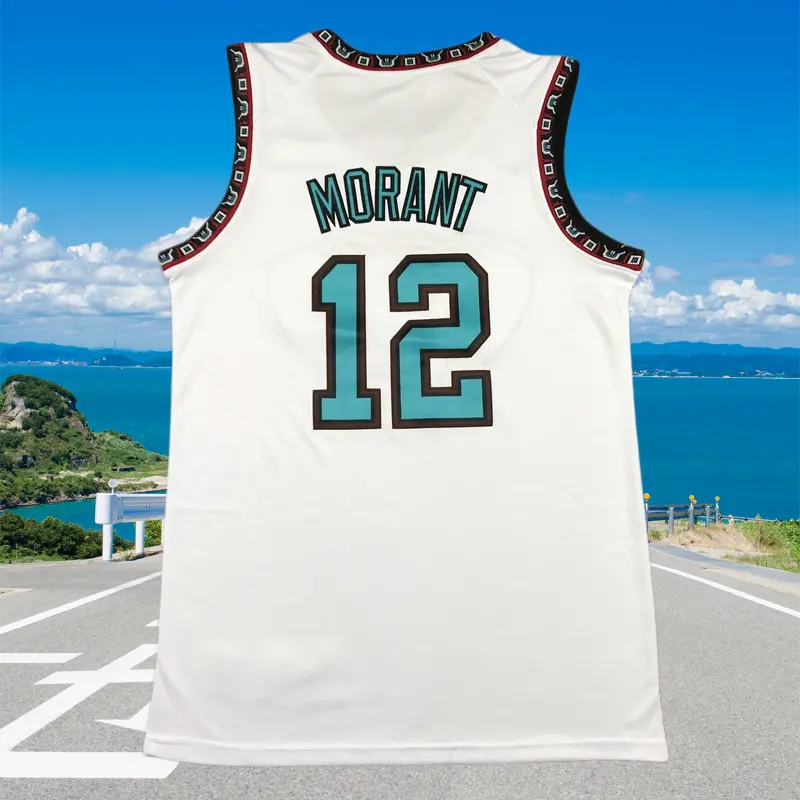 Ja Morant Men's Classic-Design Sleeveless stitched Basketball Jerseys White shirt 2025