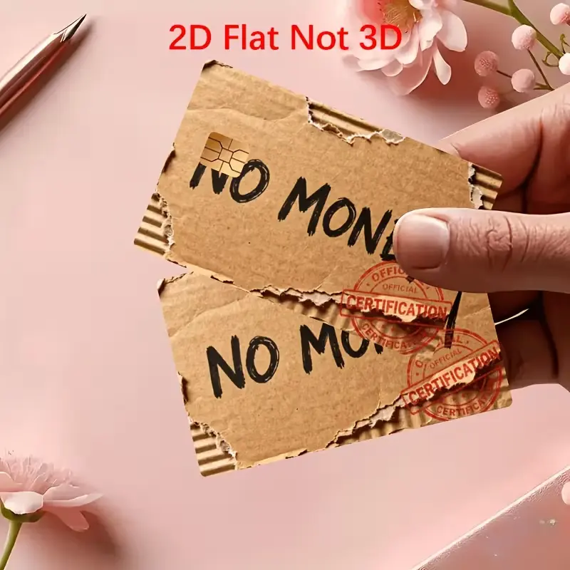 No Money Credit Card Skin, Funny Broke Card Sticker