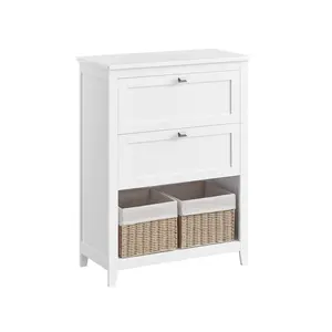VASAGLE Bathroom Cabinet with 2 Drawers Cloud White VASAGLE Bathroom Cabinet with 2 Drawers Cloud White