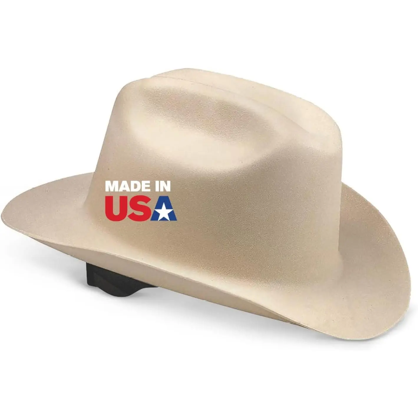 Dome-Shaped Cowboy Hard Hat for Work - Non-Vented, Full Brim, Adjustable 4-Point Ratchet Suspension, 6.5"-8" Fit, ANSI Z89.1 Class E Type 1, OSHA Compliant, Made in USA, High-Density PE, Sun Protection, Durable, High Impact Protection, Sun Shade