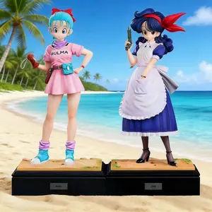 JT Statue Dragon Ball Z – Young Bulma & Lunch Cute Pose Ver. Figure Collection Anime PVC Statue Collectible Figurine Display