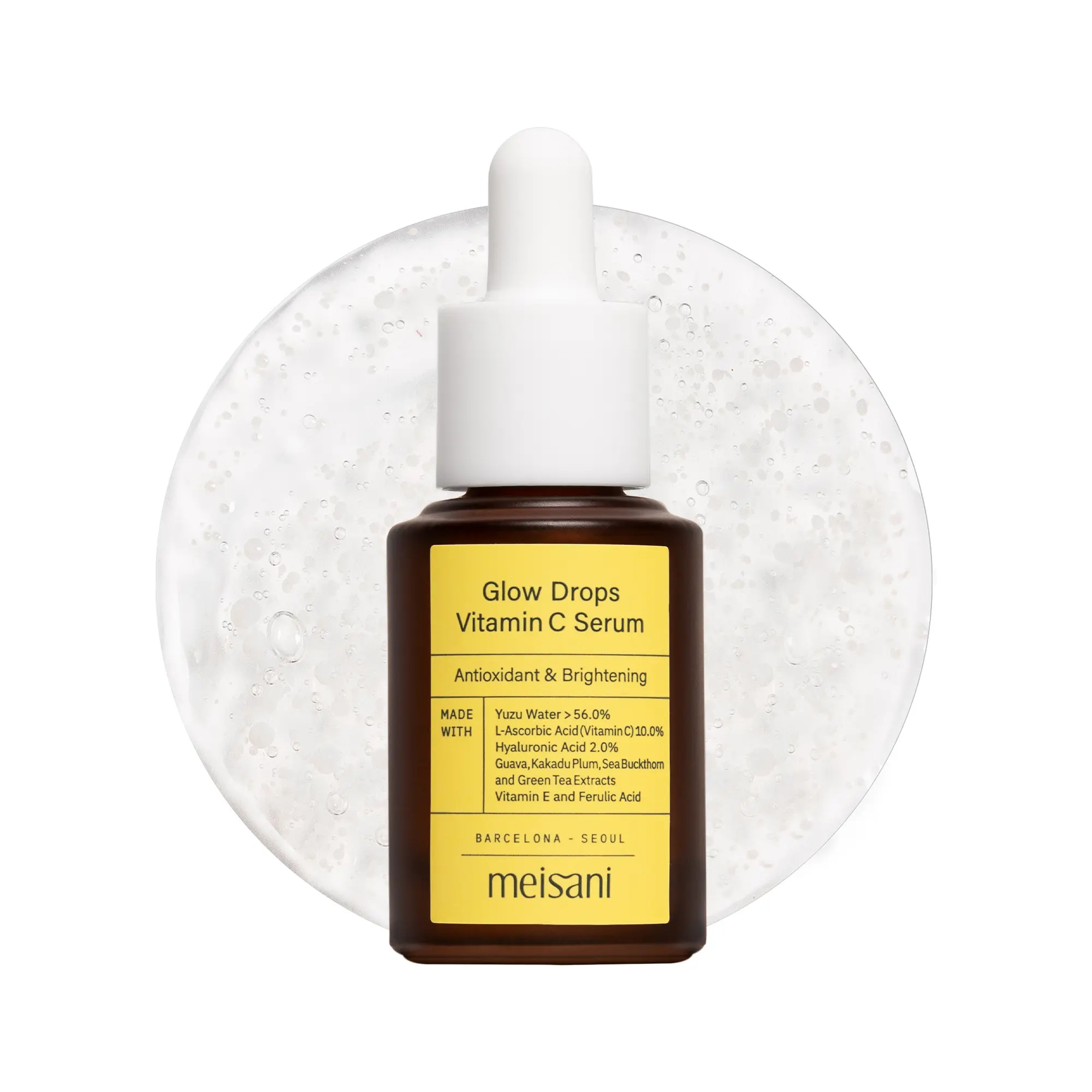 Meisani Glow Drops Vitamin C Serum | Glow & Hydration, 0.5 fl.oz.
