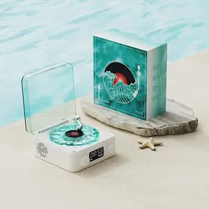 The Waves Vinyl Vintage Player Bluetooth Speaker Audio Retro Aesthetic Smartphone