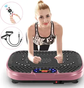 【Hufaut】Vibration Plate Exercise Machine,Whole Body Workout Vibration Fitness Platform for Home Fitness + Remote + Loop Resistance Bands,Max 300LBS