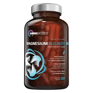 OmniBiotics Magnesium Glycinate 200mg – 100% Albion TRAACS High Absorption – The "No-Laxative" Magnesium for Sleep, Calm, & Muscle Recovery – 120 Veggie Capsules