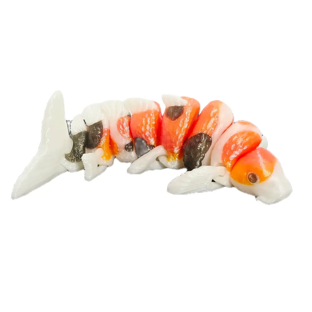 Koi Fish - Glow-in-the-Dark - 3D Printed - Articulated