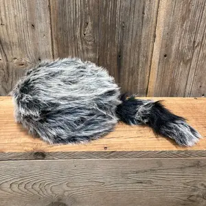Frontier Cap | Kids Faux Raccoon Fur Hat (Davy Crockett Style)