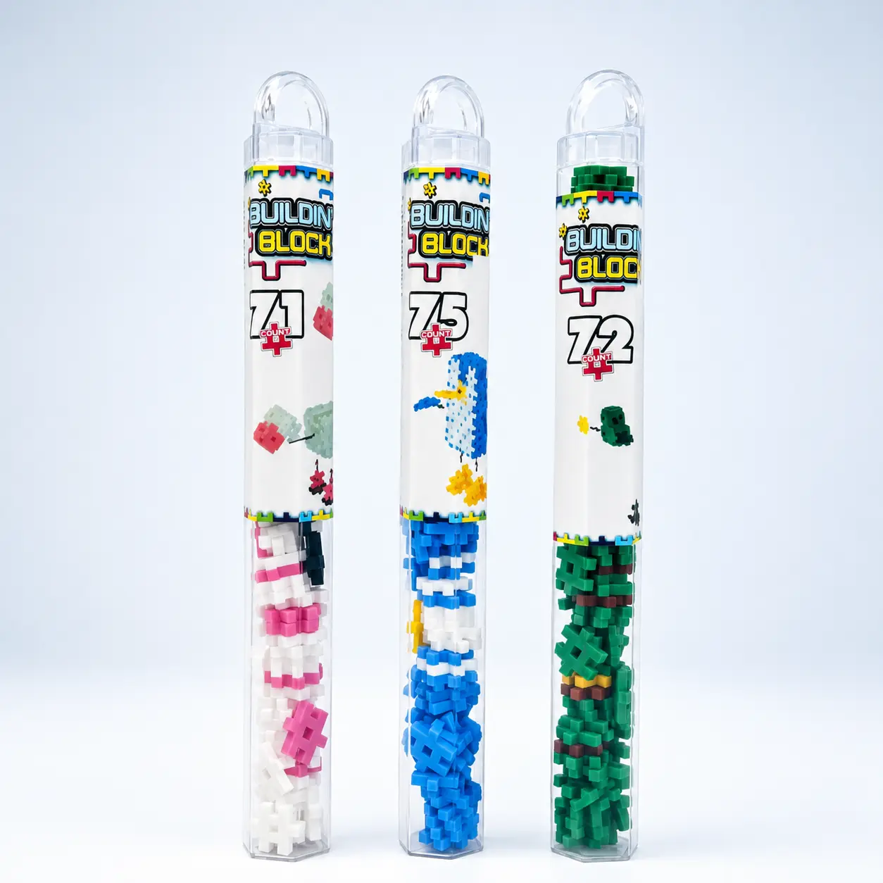 Interlocking  for Kids Ages 3+, STEM Construction Toy with 3 Portable Storage Tubes for Creative Screen-Free Play building block