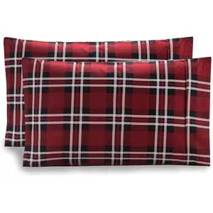 Mocassi Plaid Printed - Set of 2 Pillowcases 1500 Series