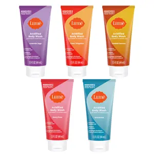 Mini Body Wash Sampler Pack - Lume Acidified Body Wash Travel Size (1.5 oz each). Clinically proven to reduce the appearance of hyperpigmentation.