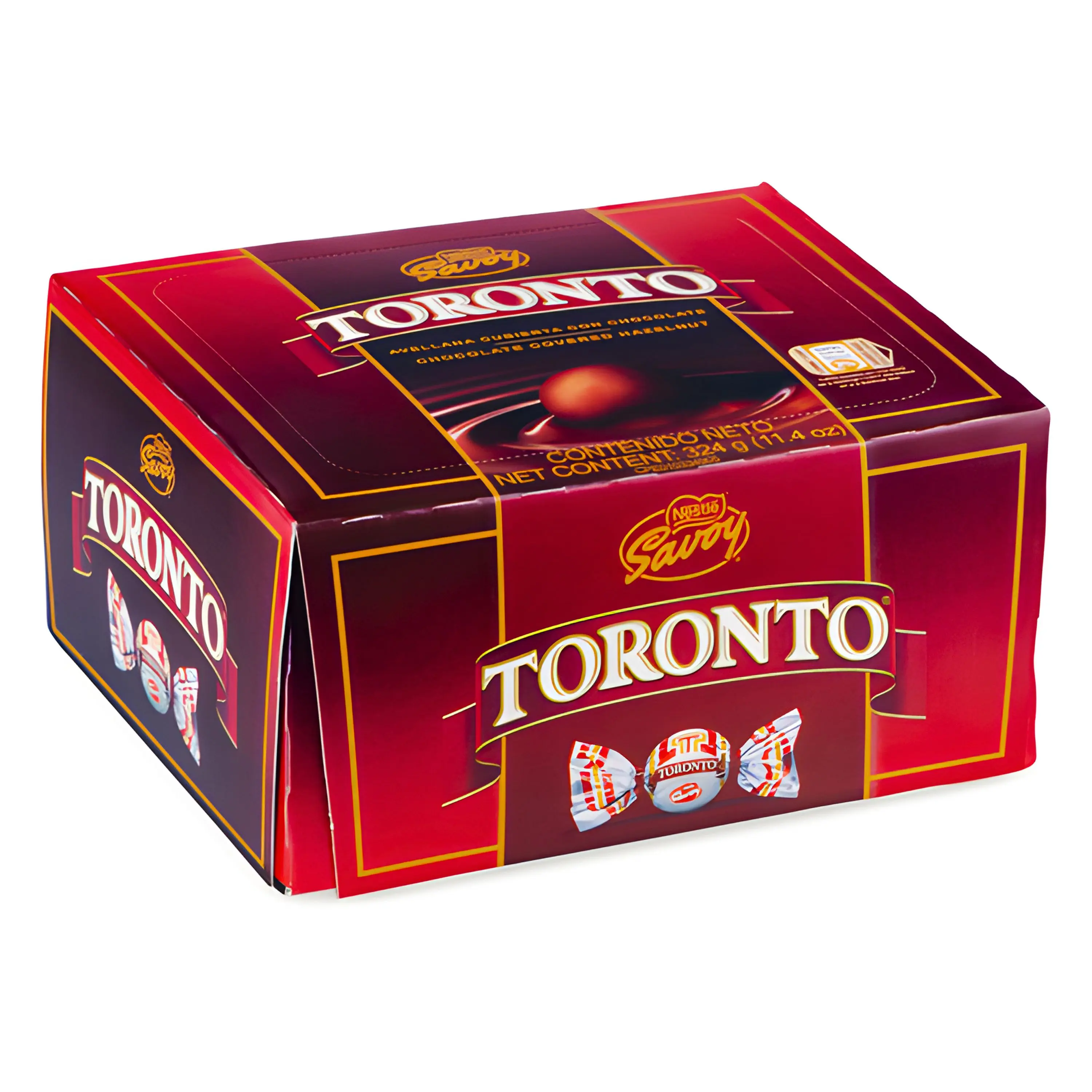 Nestle Chocolate-Covered Hazelnut Sweet Snack, Savoy Toronto Variety, 36 Units, 324 g, Cupboard-Storable Treat for All Ages