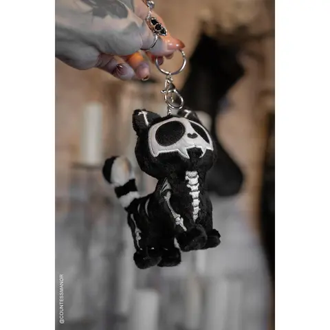 Skelekitty Plush Keychain