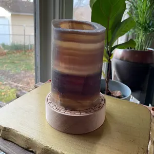 Fluorite Cylinder Crystal Lamp
