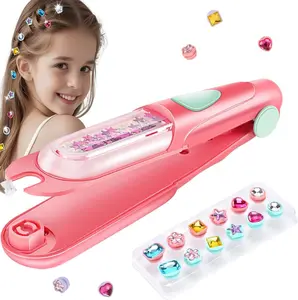Kids Hair Gem Stamper Kit, Bling Hair Jewels for Girls Toys, Quick Gems Hair Jeweler, Hair Styling Tool with Reusable Shining Diamonds, Birthday Gifts Toys for Girls Ages 3 4 5 6 8-12
