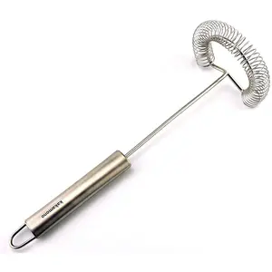 Egg Whisk Beater Stainless Surround Helixspring Coil Frother  Milk And Egg- Kitchen Utensils For Blending Magic Hand Held Sauce Stirrer 10"...