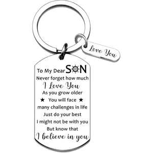 Personalized Fathers Day Present For Son Adult From Mom Dad To My Son Keychain Gifts Motivational Son Graduation Gift From Mom Dad Meaningful Mother Father To Son Gifts For Fathers Day Birthday