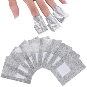600 PCS Nail Foil Wraps, Soak off Foils with 1.22 inch Cotton Pads for Gel Nail Polish Remover
