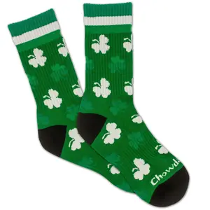 Irish Shamrock Toss Crew Socks