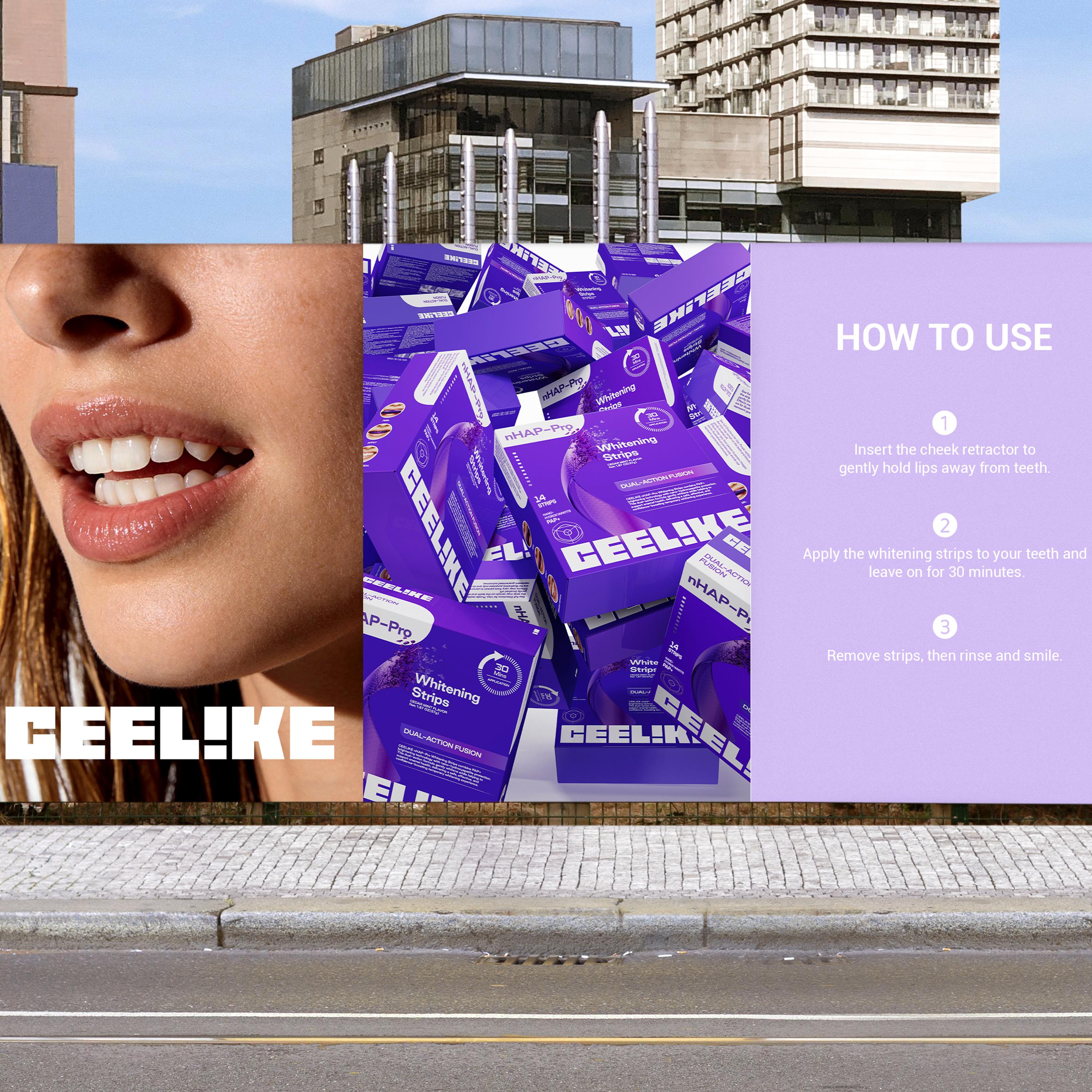 CEELIKE nHAP-Pro Whitening Teeth Strips+ Fresh Breath Oral Spray Set | 5% Hydroxyapatite + 8% PAP Formula · Easy At-Home Brightening · Fresh Breath Anytime