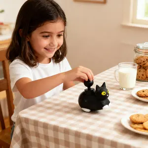 3D-Printed Spinning Cat Stress Relief Toy — Interactive Rotating Design | Pet-Themed Desktop & Pocket Toy