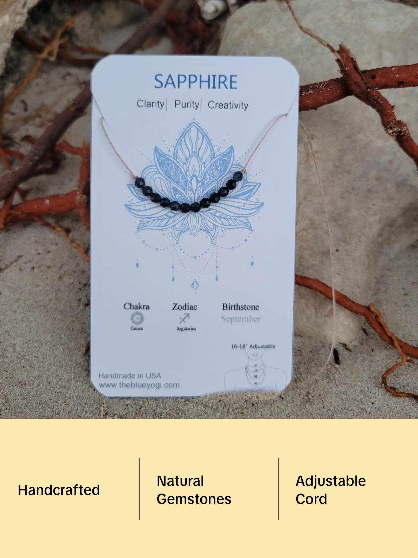 Dainty Sapphire  Necklace - September Birthstone