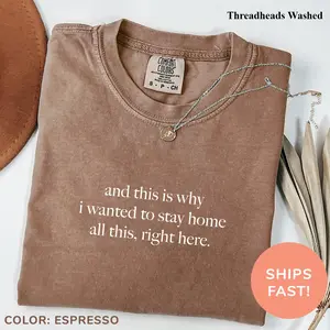 Comfort Colors  And This Is Why I Wanted To Stay Home All This Right Here Shirt Funny Introvert Shirt Sarcasm Shirt Shirt for Women Top Womenswear Gift for Her