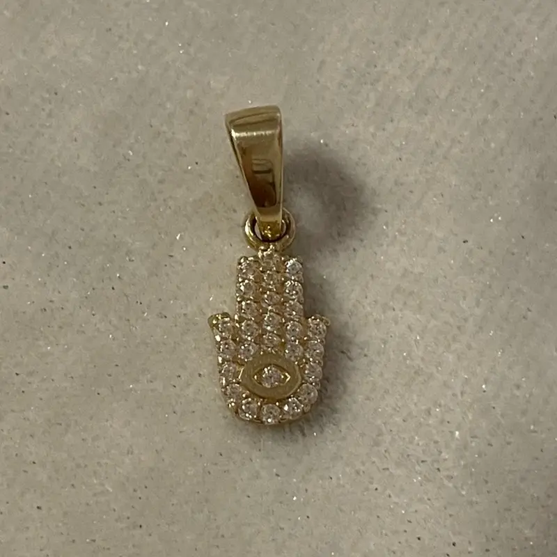 10k gold hamsa charm