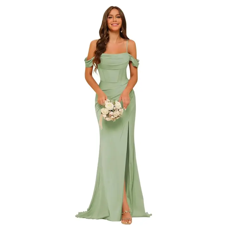 dark sage green bridesmaid dress - TikTok Shop